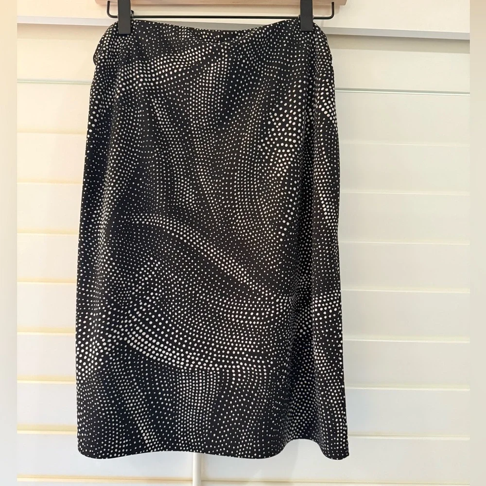 DKNY Black and White Polka Dot Skirt